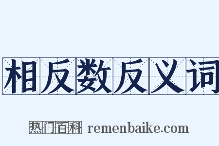 相反数反义词是什么意思的图片